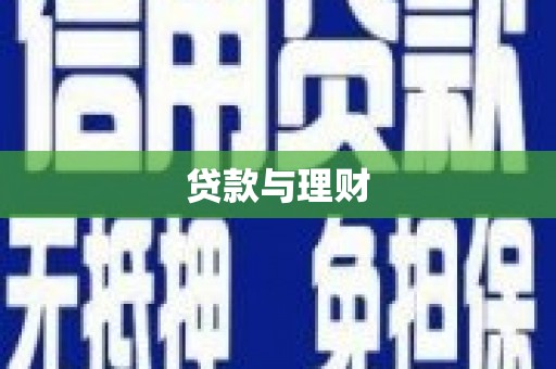 右江贷款与理财