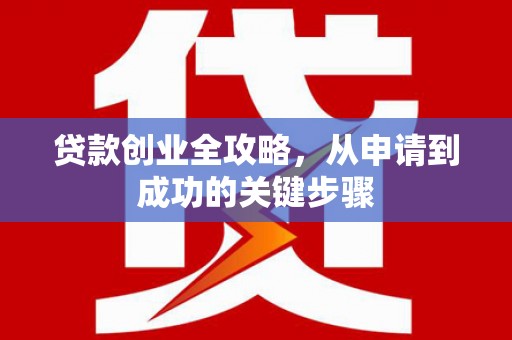 右江贷款创业全攻略，从申请到成功的关键步骤