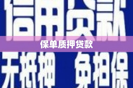 右江保单质押贷款