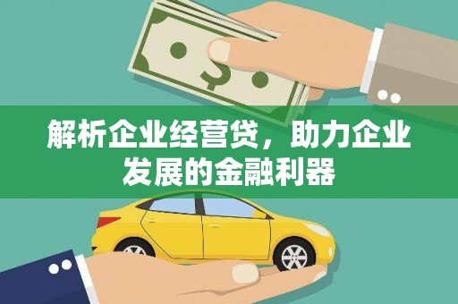 右江解析企业经营贷，助力企业发展的金融利器