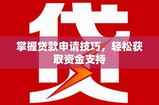 右江掌握贷款申请技巧，轻松获取资金支持