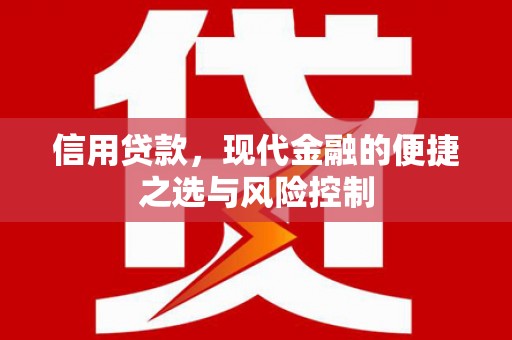 右江信用贷款，现代金融的便捷之选与风险控制