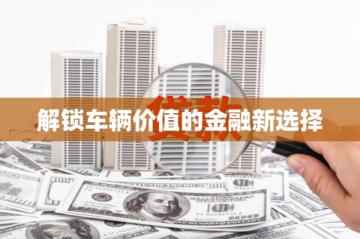 右江解锁车辆价值的金融新选择