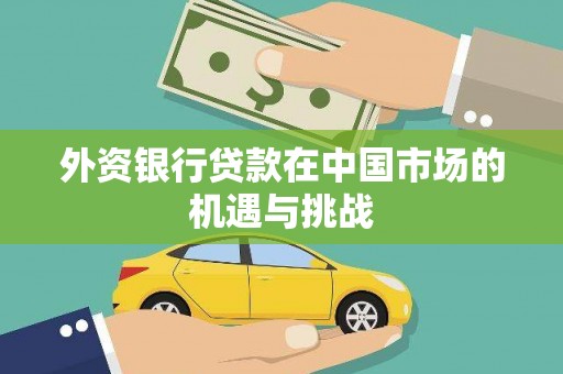 右江外资银行贷款在中国市场的机遇与挑战