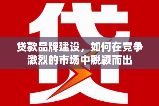 右江贷款品牌建设，如何在竞争激烈的市场中脱颖而出