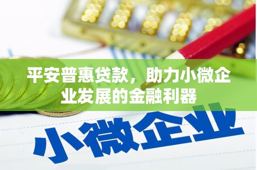 右江平安普惠贷款，助力小微企业发展的金融利器