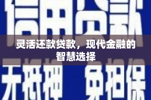 右江灵活还款贷款，现代金融的智慧选择