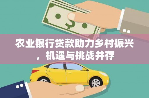 右江农业银行贷款助力乡村振兴，机遇与挑战并存