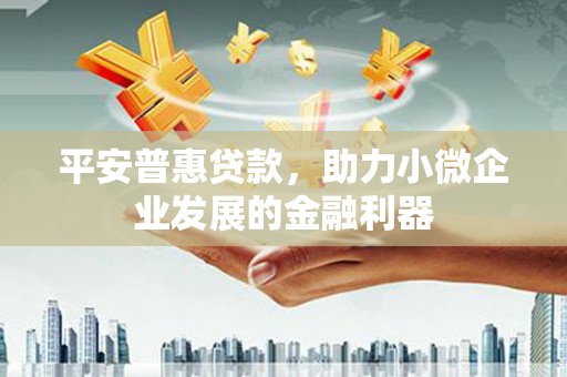 右江平安普惠贷款，助力小微企业发展的金融利器