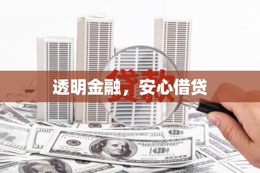 右江透明金融，安心借贷